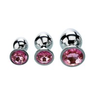 Adam & Eve Pink Gem Anal Plug Set for Beginners