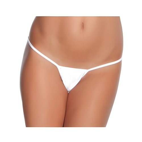 G-String de Lycra Bajo Blanco XL - Confort Elegante