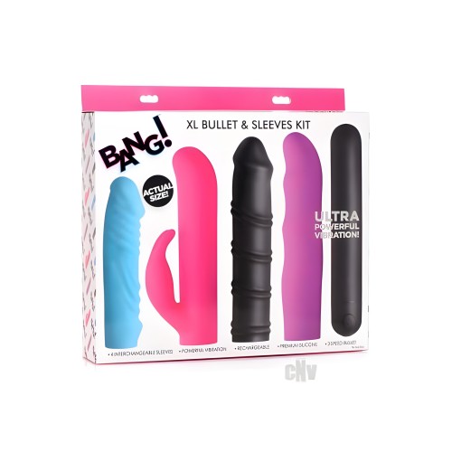 4-in-1 Xl Silicone Bullet And Sleeves Kit