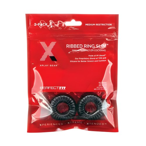 Xplay Premium Stretch Ribbed Ring - Enhanced Pleasure