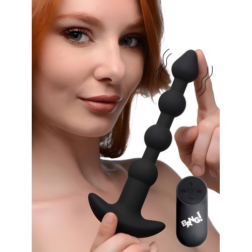 Remote Control Vibrating Silicone Anal Beads for Enhanced Pleasure
