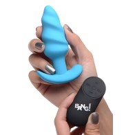 Plug Anal de Silicona con Control Remoto 21x Vibrante - Azul