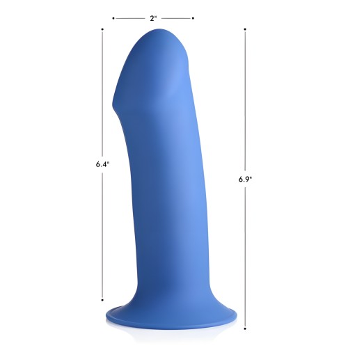 Dildo Fálico Grueso Squeezable - Azul