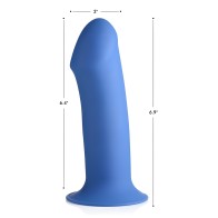 Dildo Fálico Grueso Squeezable - Azul