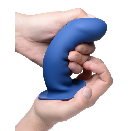 Dildo Fálico Grueso Squeezable - Azul