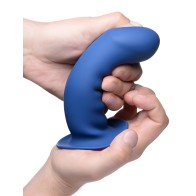 Dildo Fálico Grueso Squeezable - Azul