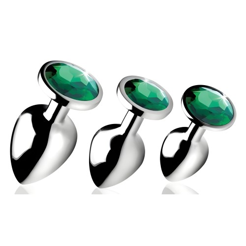 Emerald Gem Anal Plug Set - Elegant and Versatile