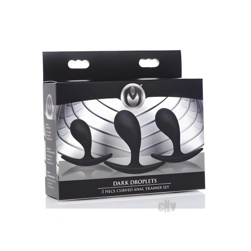 Dark Droplets Curved Silicone Anal Trainer Set