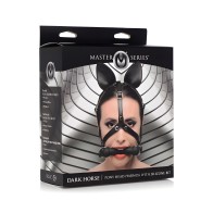 Arnés de Cabeza Pony Dark Horse con Bozal de Silicona Negro O/S