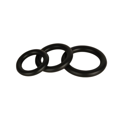 Ignite Silicone Cock Rings - Black (3 Pack)