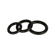 Ignite Silicone Cock Rings - Black (3 Pack)