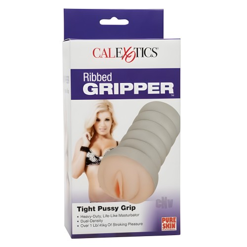 Ribbed Gripper Tight Pussy Stroker - 6.0 in
