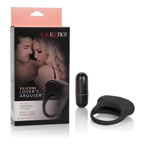 Silicone Lovers Arouser Black Vibrating Ring - Enhanced Pleasure