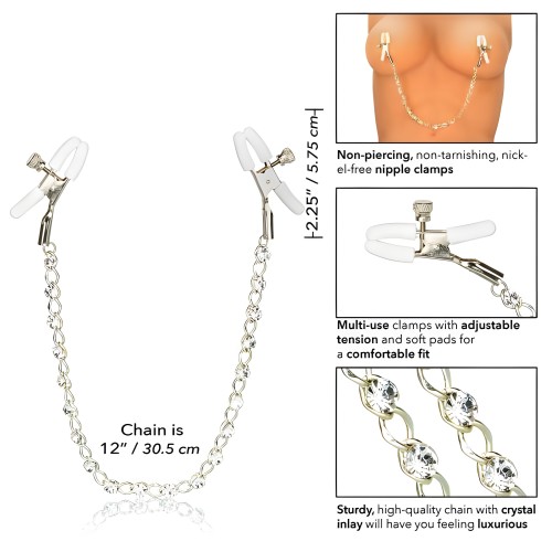Nipple Play Crystal Chain Nipple Clamps
