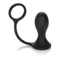 Prostate Massager - Prostate Probe Attached Ring Black
