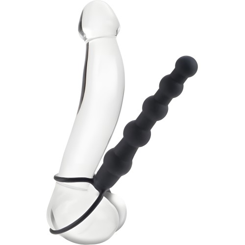 Silicone Love Rider Doble Penetrador Perlas - Negro