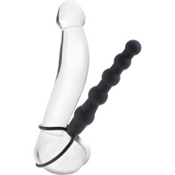 Silicone Love Rider Doble Penetrador Perlas - Negro