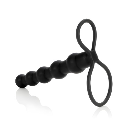 Silicone Love Rider Doble Penetrador Perlas - Negro