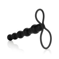 Silicone Love Rider Doble Penetrador Perlas - Negro