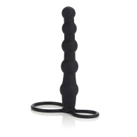 Silicone Love Rider Doble Penetrador Perlas - Negro