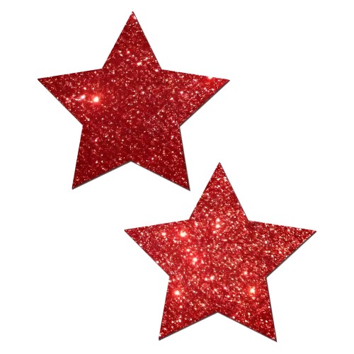 Rockstar Red Glitter Pasties - Sparkle and Style
