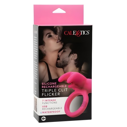 Flicker Triple Clitoral Recargable de Silicona