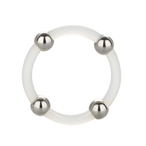 Steel Beaded Silicone Ring