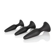 Kit de Entrenadores Anal de Silicona - Negro Set de 3 Piezas