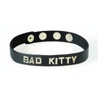 Bad Kitty Wordband Collar - Black