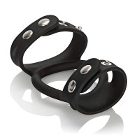 Cage Tri Snap de Silicona para Cock y Ball Negro