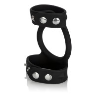 Cage Tri Snap de Silicona para Cock y Ball Negro