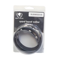 Collar Wordband - Sumisa - Negro