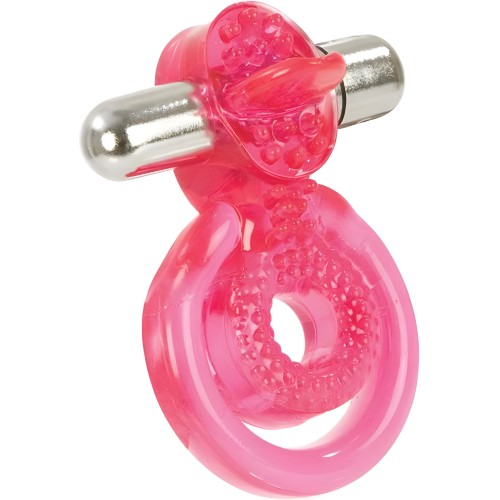 Dual Clit Flicker Vibrating Ring for Couples