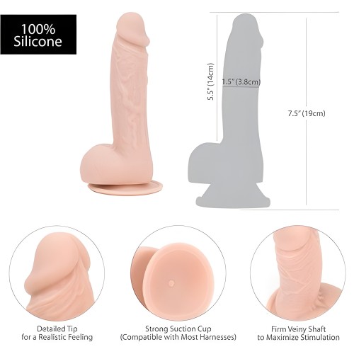 Addiction Mark 7.5 inches Beige Dildo