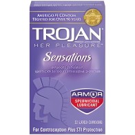 Condones Trojan Her Pleasure – 12 Piezas para Placer Mejorado