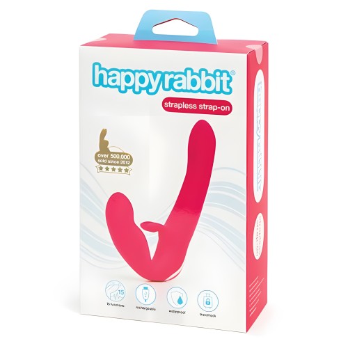 Happy Rabbit Strapless Strap On Vibrante Rosa