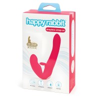 Happy Rabbit Strapless Strap On Vibrante Rosa