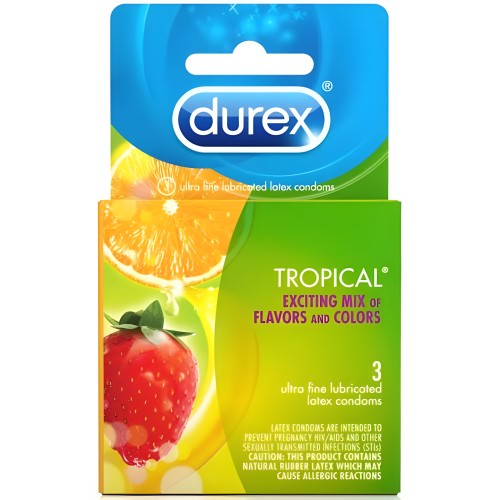 Condones Tropicales Durex - Sabores Divertidos
