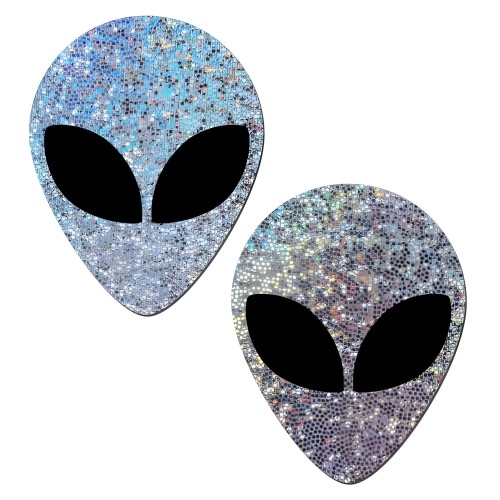 Pastease Alien de Brillo Plateado con Ojos Negros