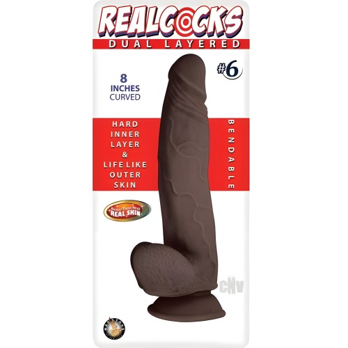Dildo Curvado de Doble Capa Realcocks para Placer Realista