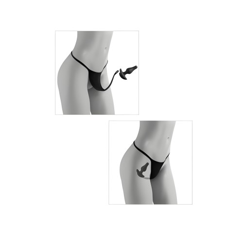 Hookup Crotchless Pleasure Pearls Black Fits Size S-l