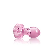 Plug Anal de Cristal Flor Rosa