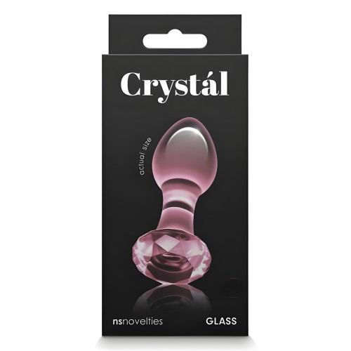 Crystal Gem Glass Anal Plug Pink - Elegant Design