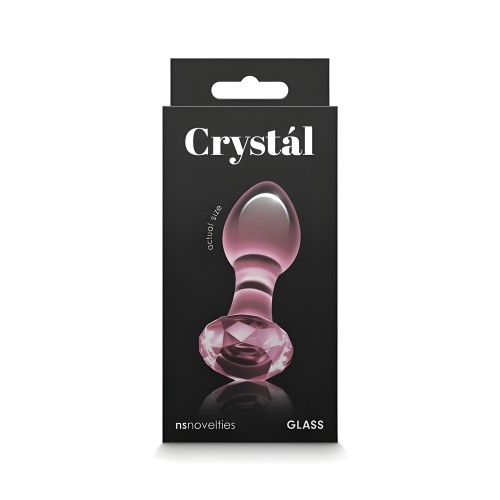 Crystal Gem Glass Anal Plug Pink - Elegant Design