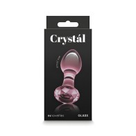 Crystal Gem Glass Anal Plug Pink - Elegant Design