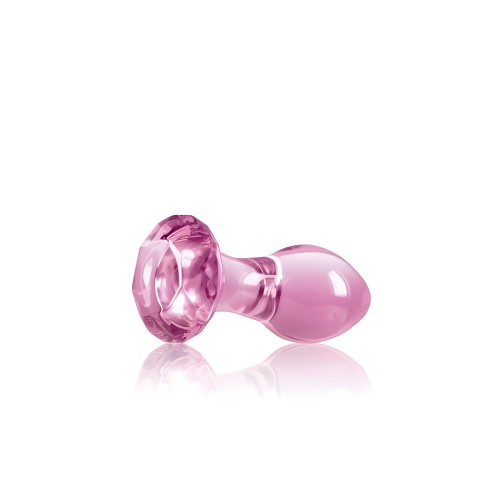 Crystal Gem Glass Anal Plug Pink - Elegant Design