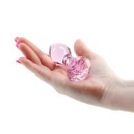 Crystal Gem Glass Anal Plug Pink - Elegant Design