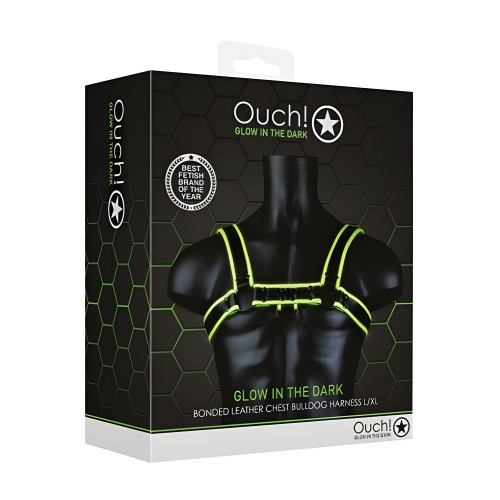 Ouch Chest Bulldog Harness L/XL Gitd