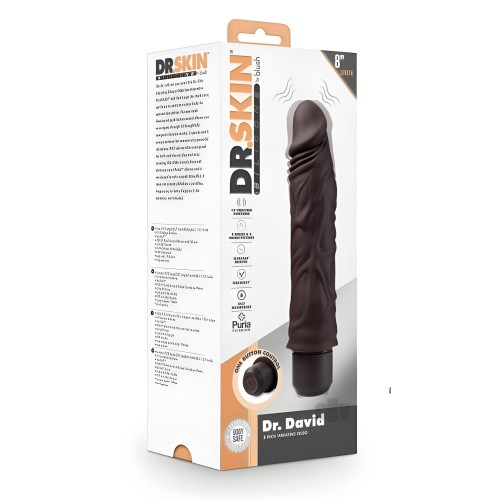 Dildo Vibrador de Silicona 8" Marrón