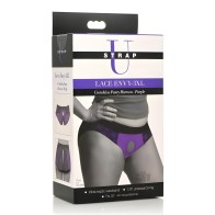Strap U Lace Envy Crotchless 3xl Purple